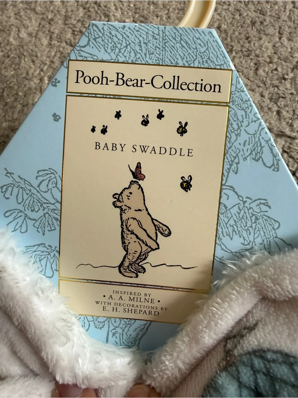 Pooh-Bear Collection Plush Hot Air Balloon Baby Swaddle Sack - 0-3 months